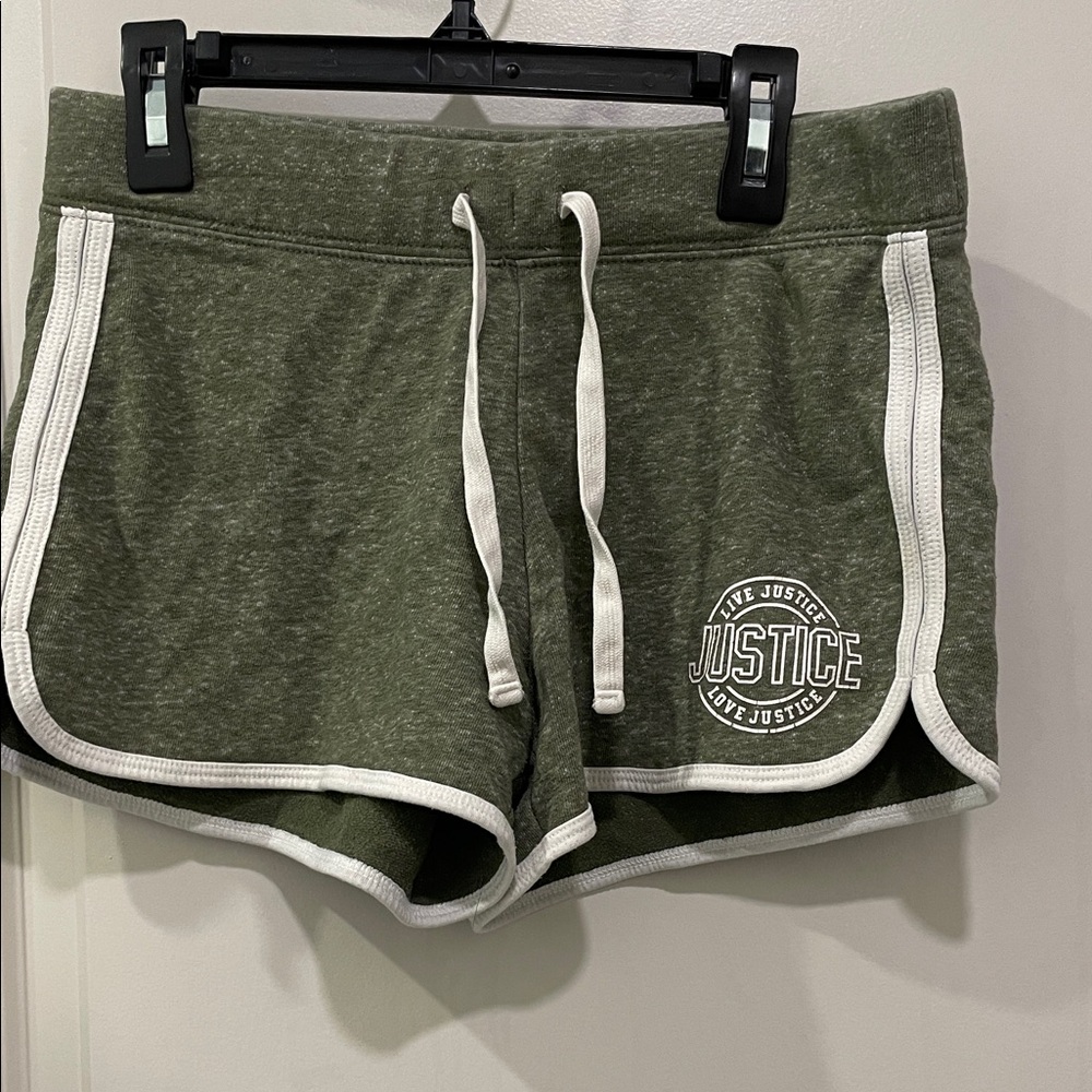 Justice Women's Olive Green Athletic Shorts